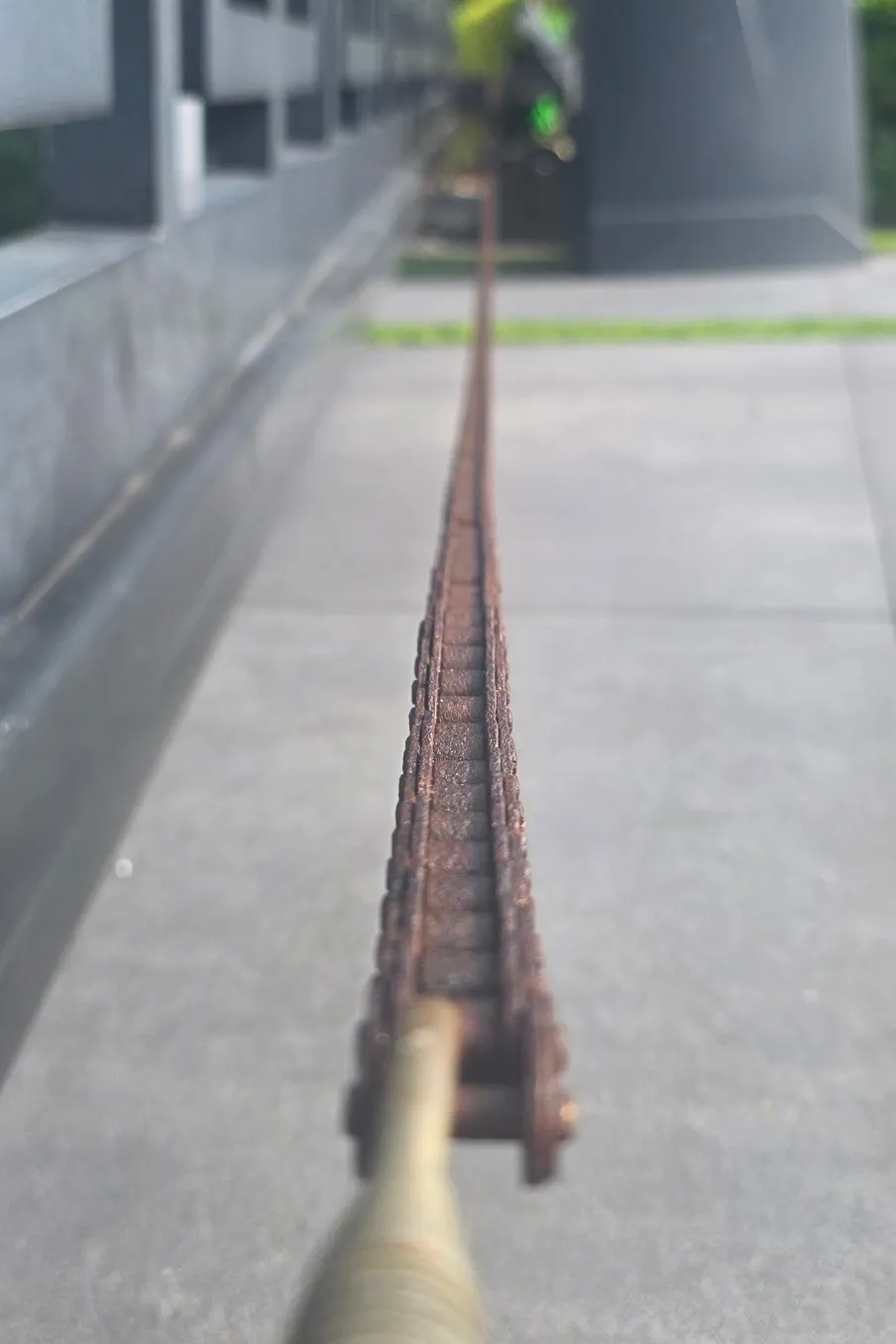 Stainless Steel Chain in Royal Palm Yacht & Country Club: Rusted Chain Fighting the Motor, before